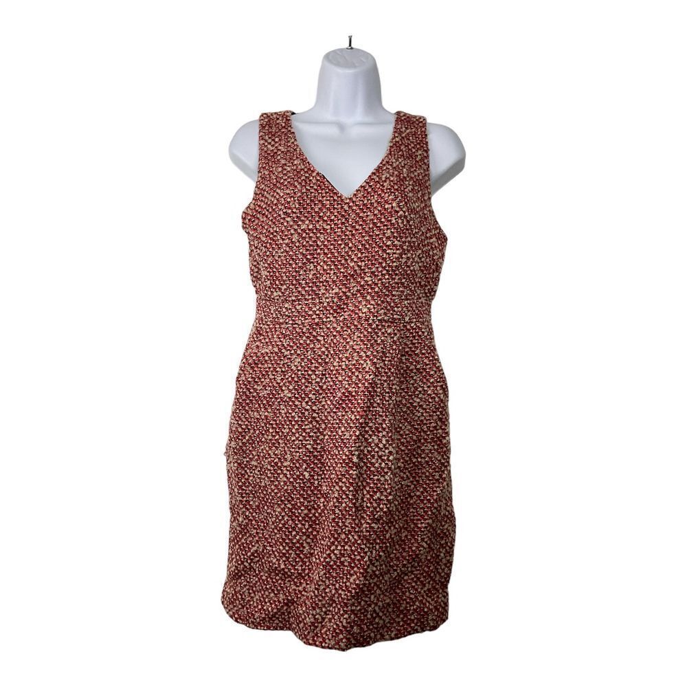 J. Crew Dress Womens 6P Retro 70s Wool Blend Tweed Sleeveless Midi Pencil‎